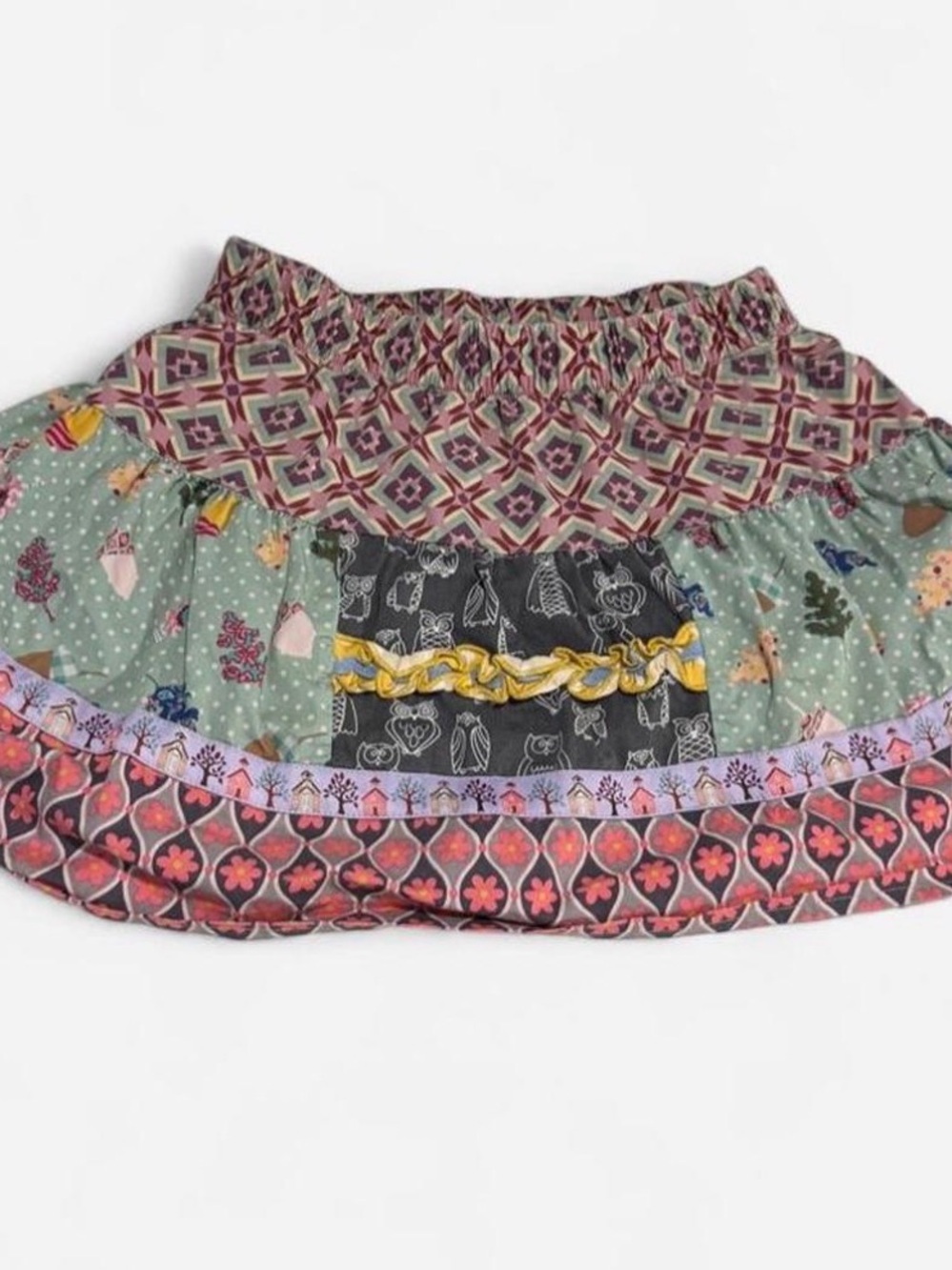 Matilda Jane Patchwork Twirl Skirt Girls Size 6 Boho Cottagecore Boutique